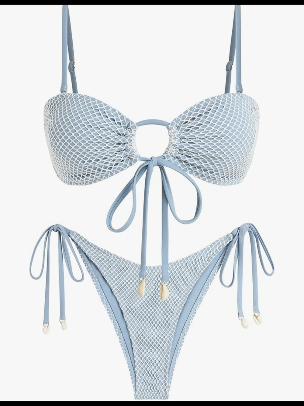 ZAFUL Bandeau Fishnet Bikini #1337 - Picture 8 of 10